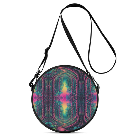 Trippy Forest Round Satchel Bag - DeRose Seasonal