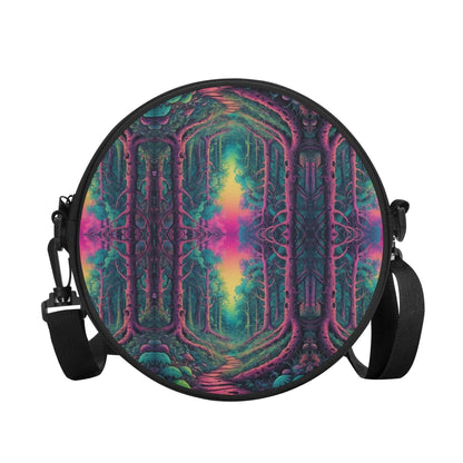 Trippy Forest Round Satchel Bag - DeRose Seasonal