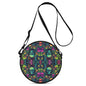 Trippy Skulls Round Satchel Bag - DeRose Seasonal