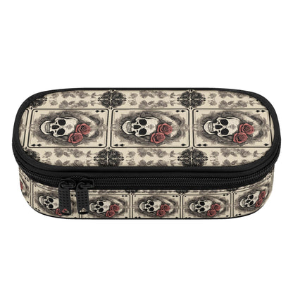 Skull of Spades 3-Layer Pencil and Cosmetic Case - DeRose Seasonal