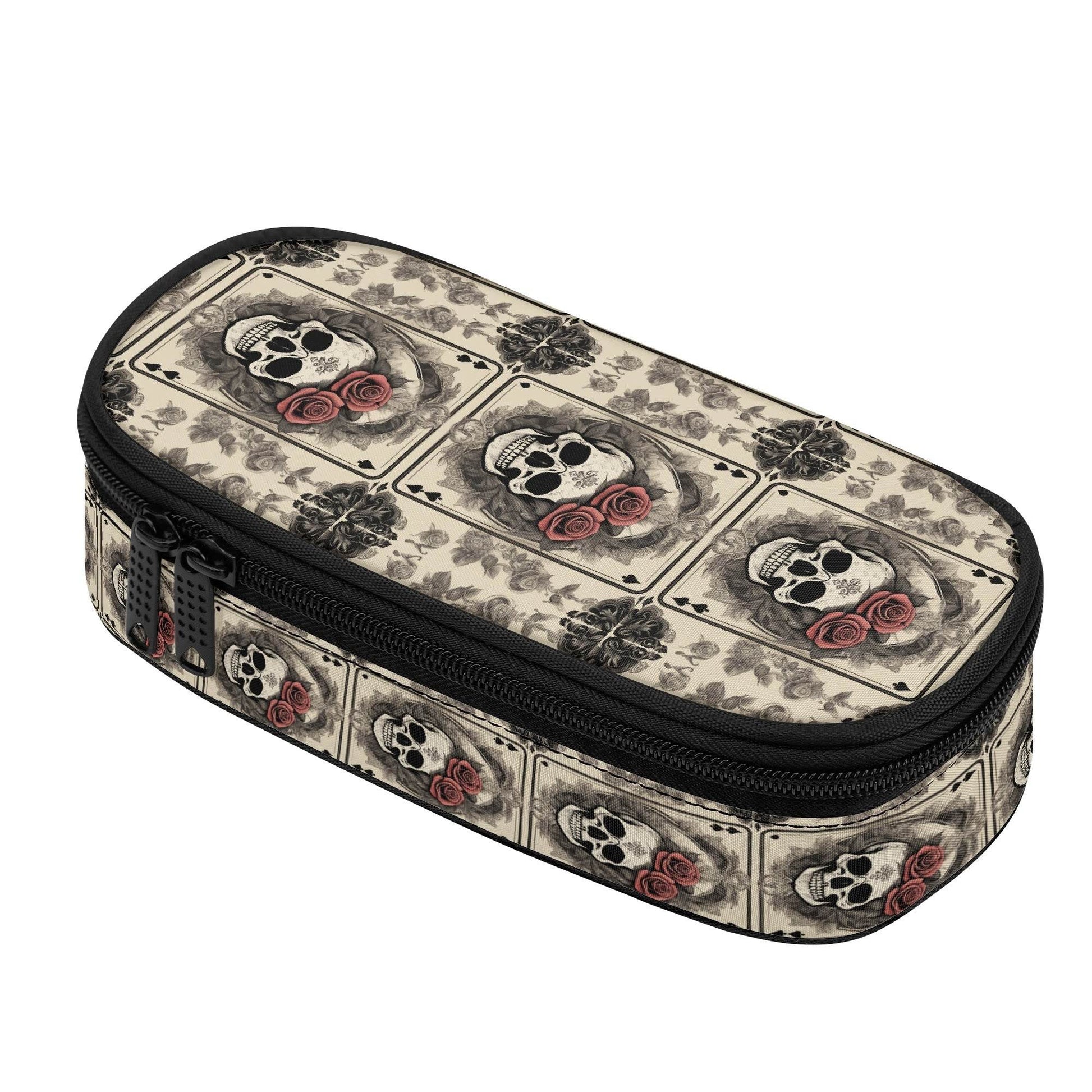 Skull of Spades 3-Layer Pencil and Cosmetic Case - DeRose Seasonal
