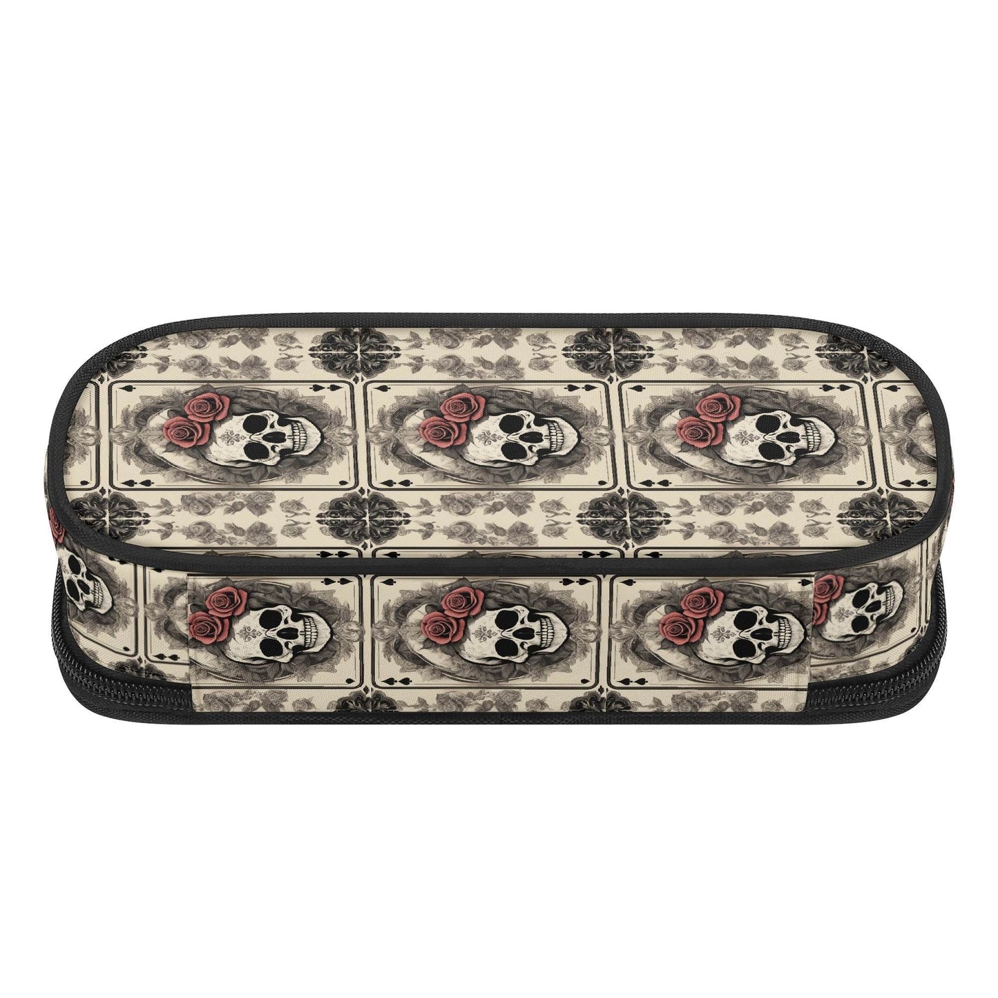 Skull of Spades 3-Layer Pencil and Cosmetic Case - DeRose Seasonal