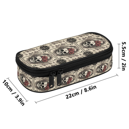 Skull of Spades 3-Layer Pencil and Cosmetic Case - DeRose Seasonal