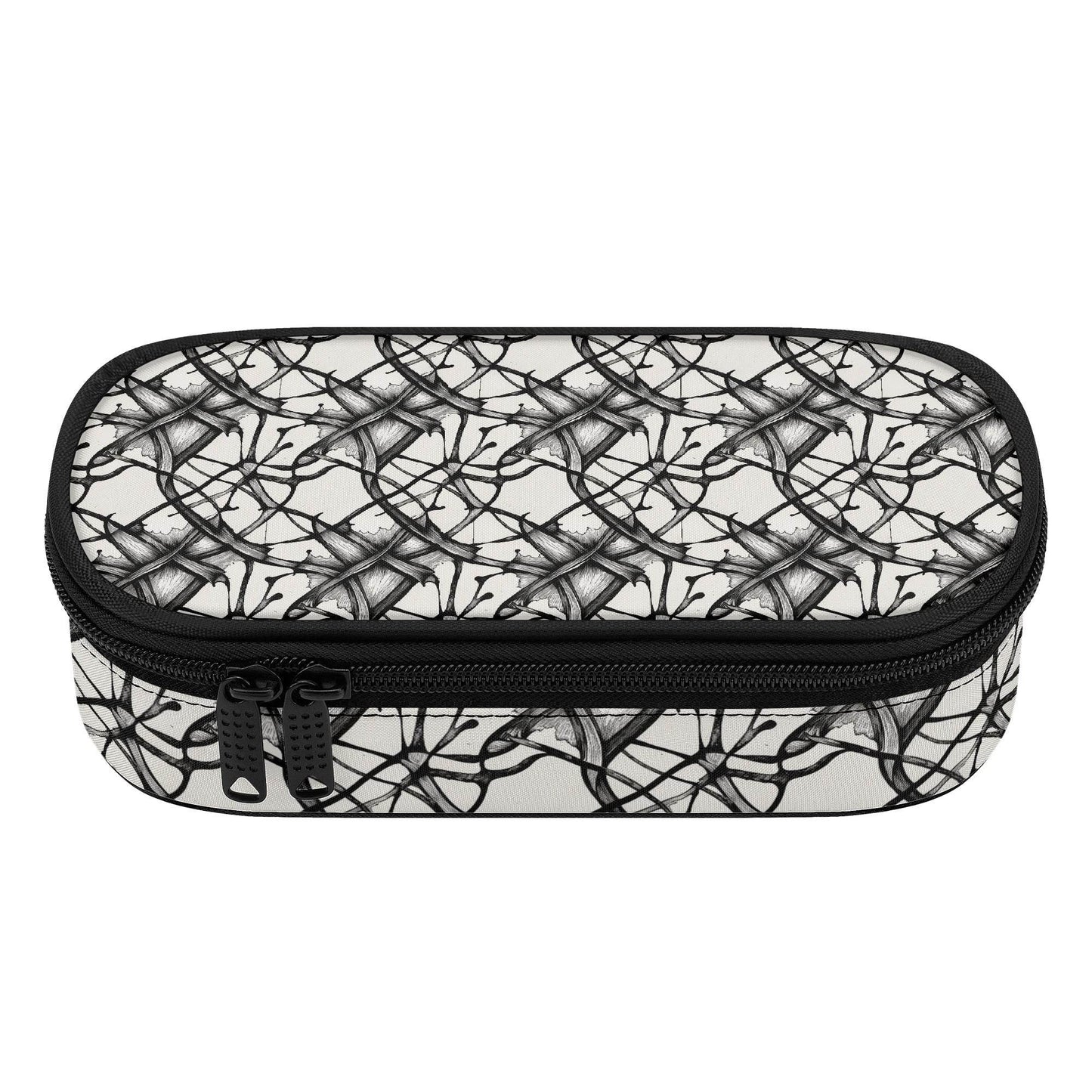 Floral Ink 3-Layer Pencil and Cosmetic Case - DeRose Seasonal