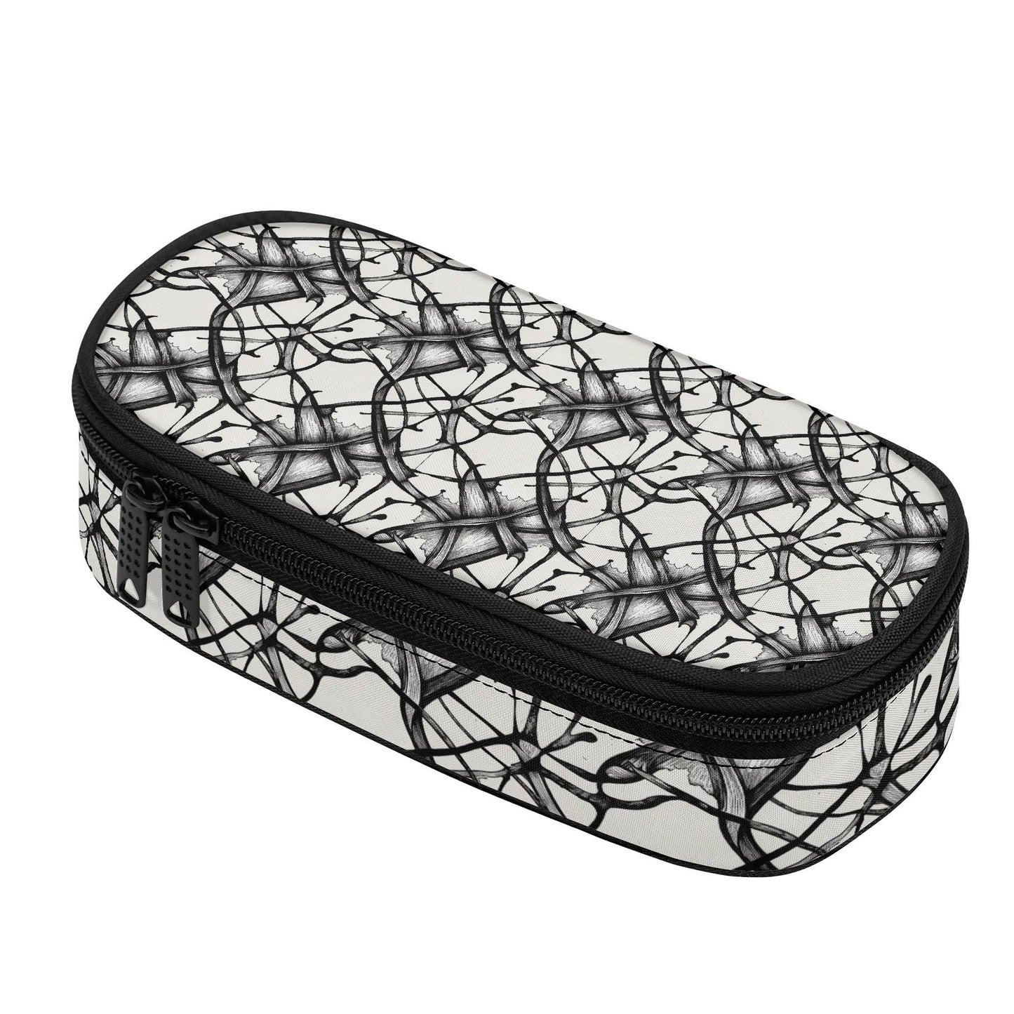 Floral Ink 3-Layer Pencil and Cosmetic Case - DeRose Seasonal