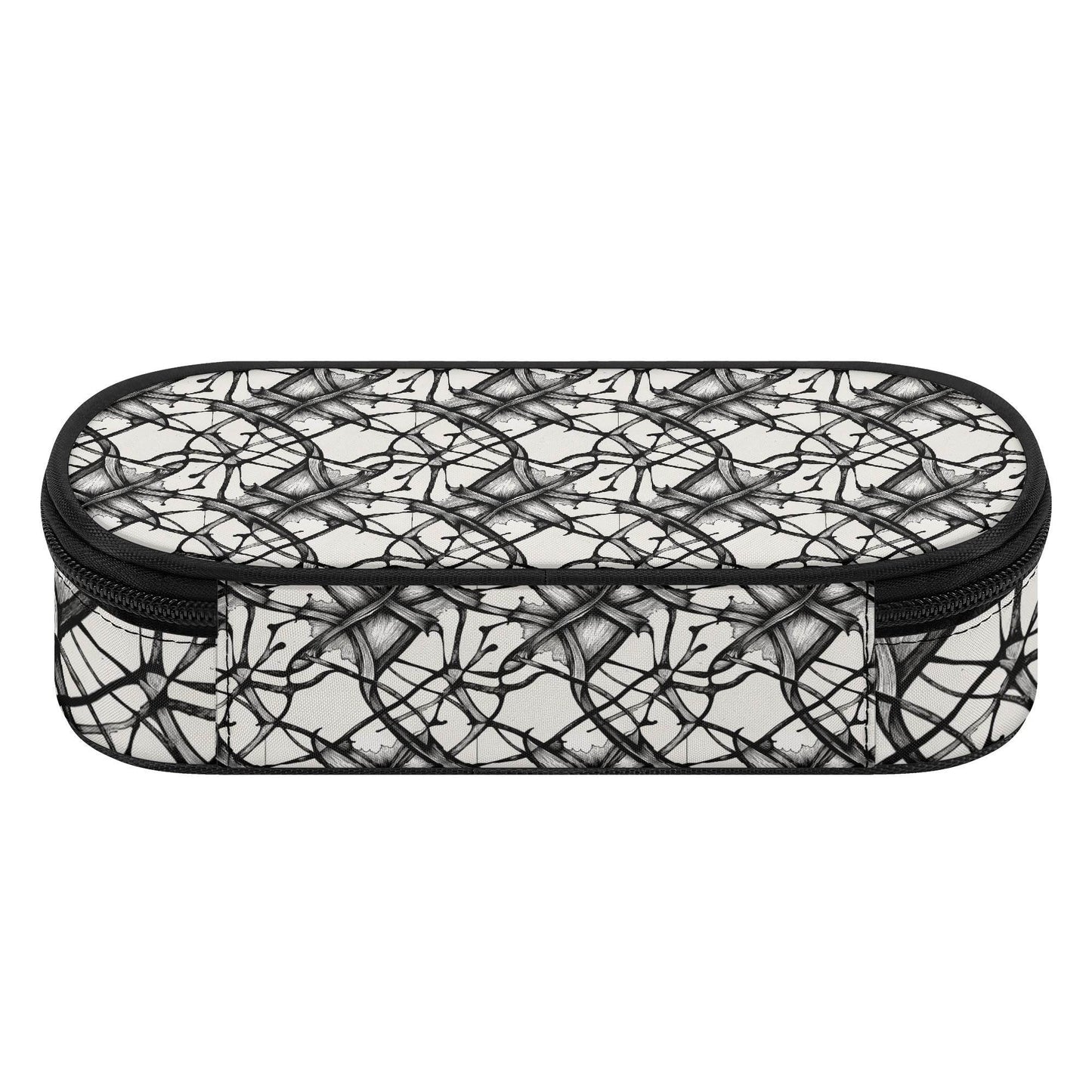 Floral Ink 3-Layer Pencil and Cosmetic Case - DeRose Seasonal