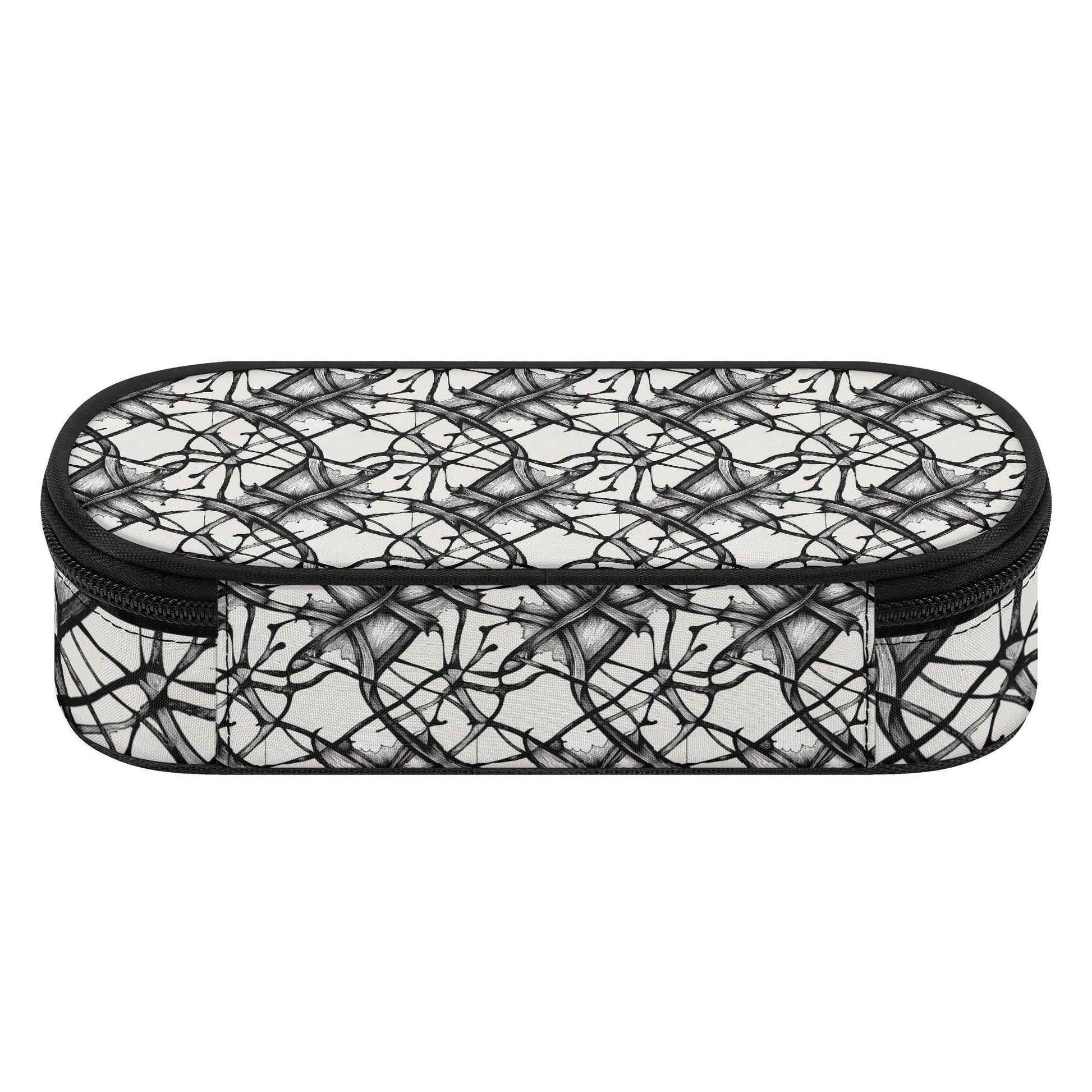 Floral Ink 3-Layer Pencil and Cosmetic Case - DeRose Seasonal
