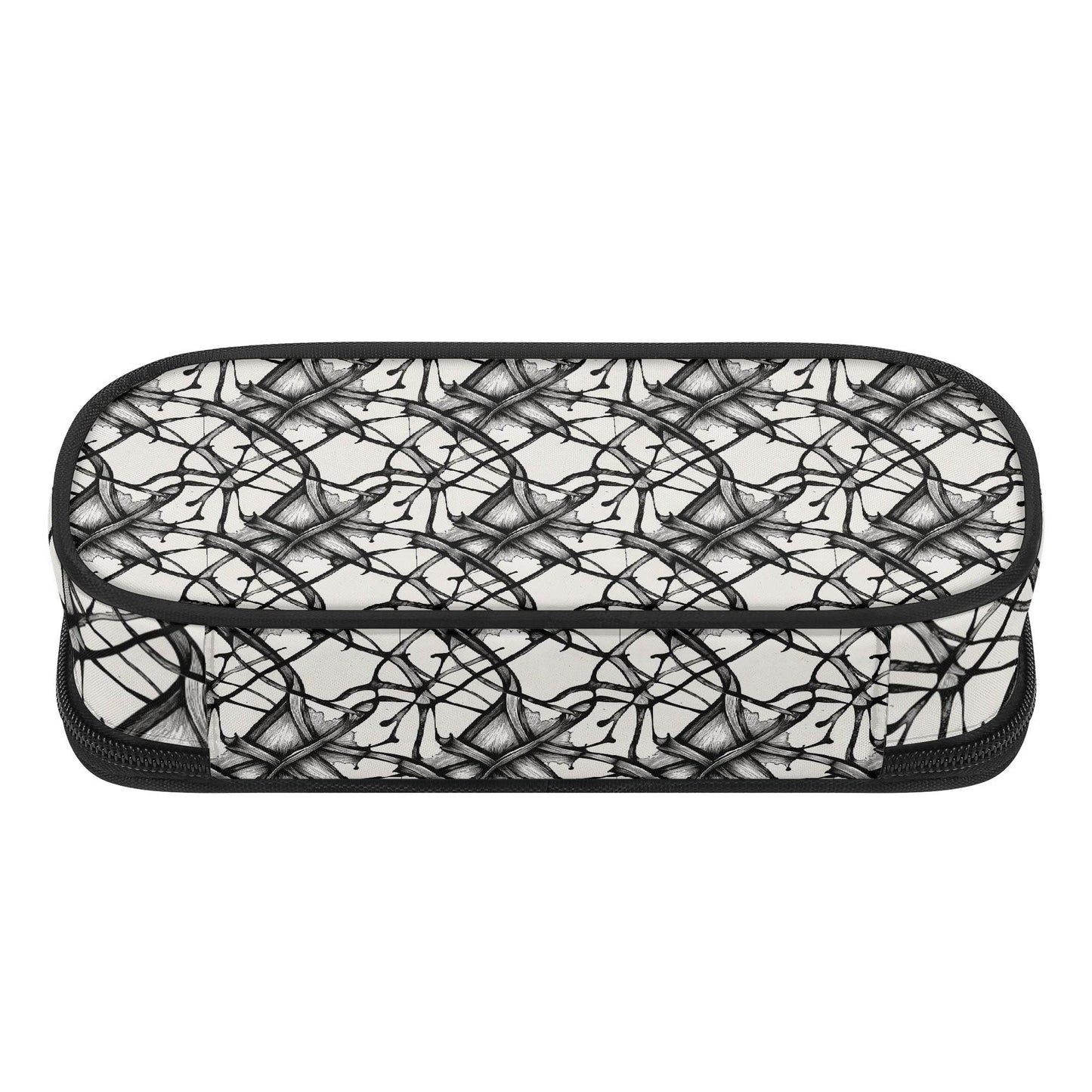 Floral Ink 3-Layer Pencil and Cosmetic Case - DeRose Seasonal