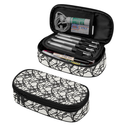 Floral Ink 3-Layer Pencil and Cosmetic Case - DeRose Seasonal