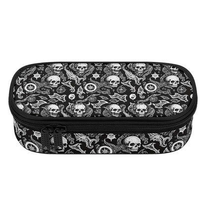Flying Skulls 3-Layer Pencil and Cosmetic Case - DeRose Seasonal