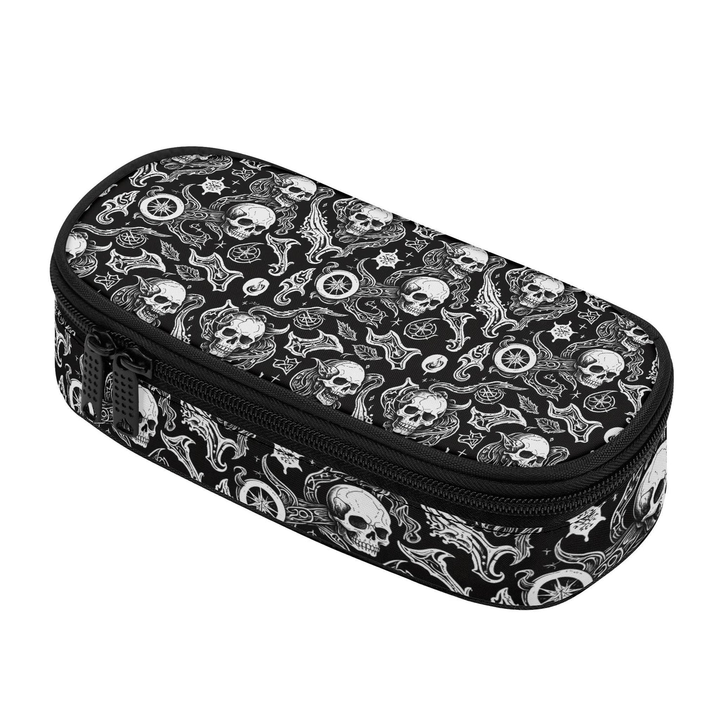 Flying Skulls 3-Layer Pencil and Cosmetic Case - DeRose Seasonal