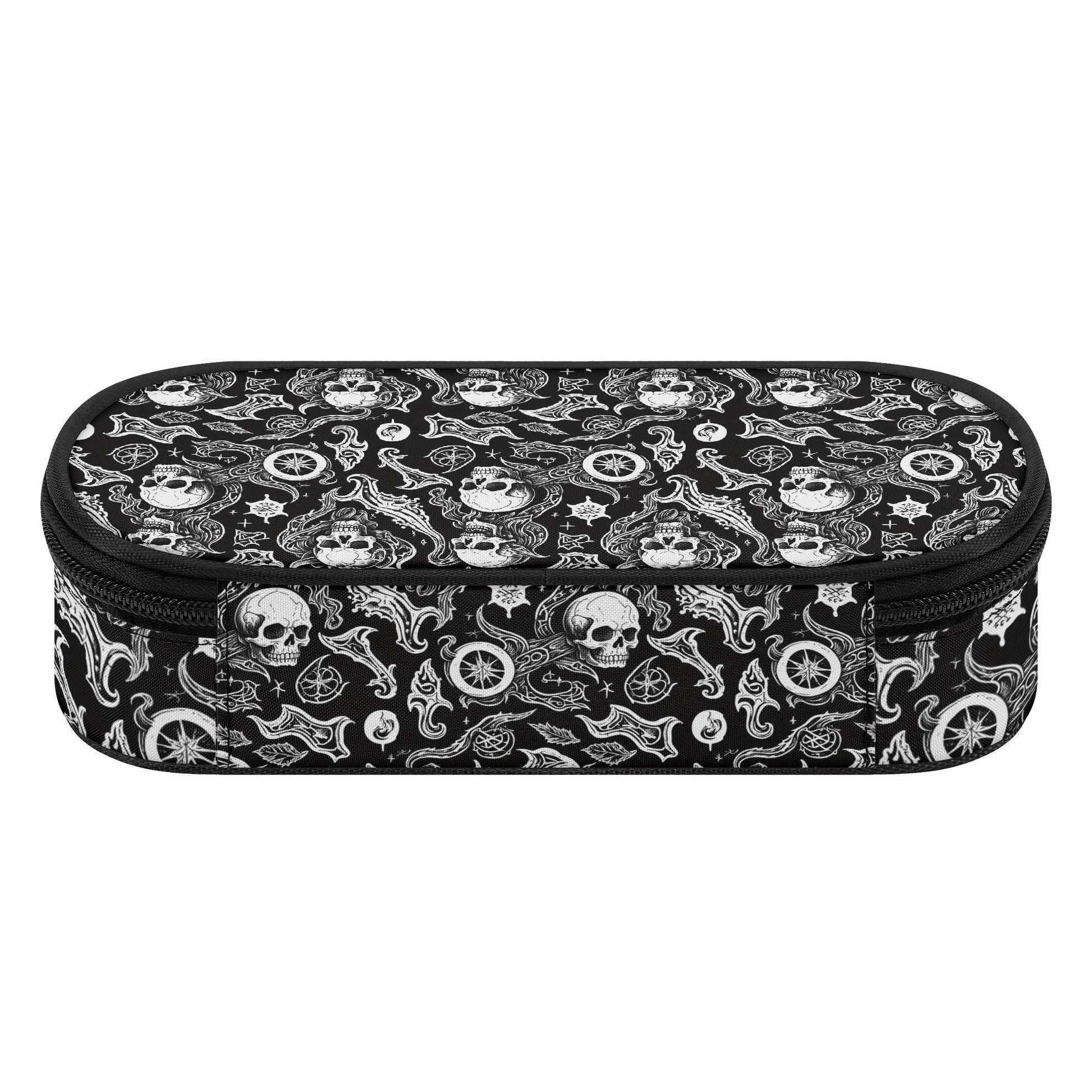 Flying Skulls 3-Layer Pencil and Cosmetic Case - DeRose Seasonal