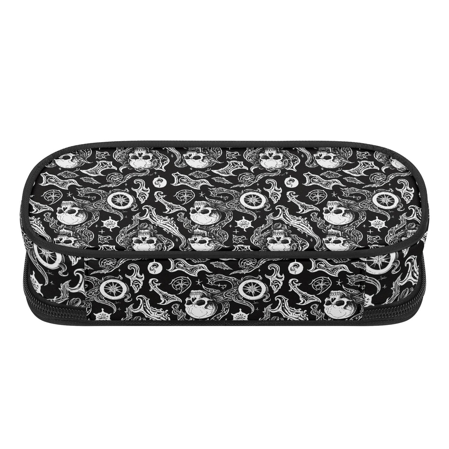 Flying Skulls 3-Layer Pencil and Cosmetic Case - DeRose Seasonal