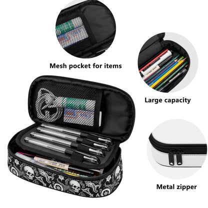 Flying Skulls 3-Layer Pencil and Cosmetic Case - DeRose Seasonal