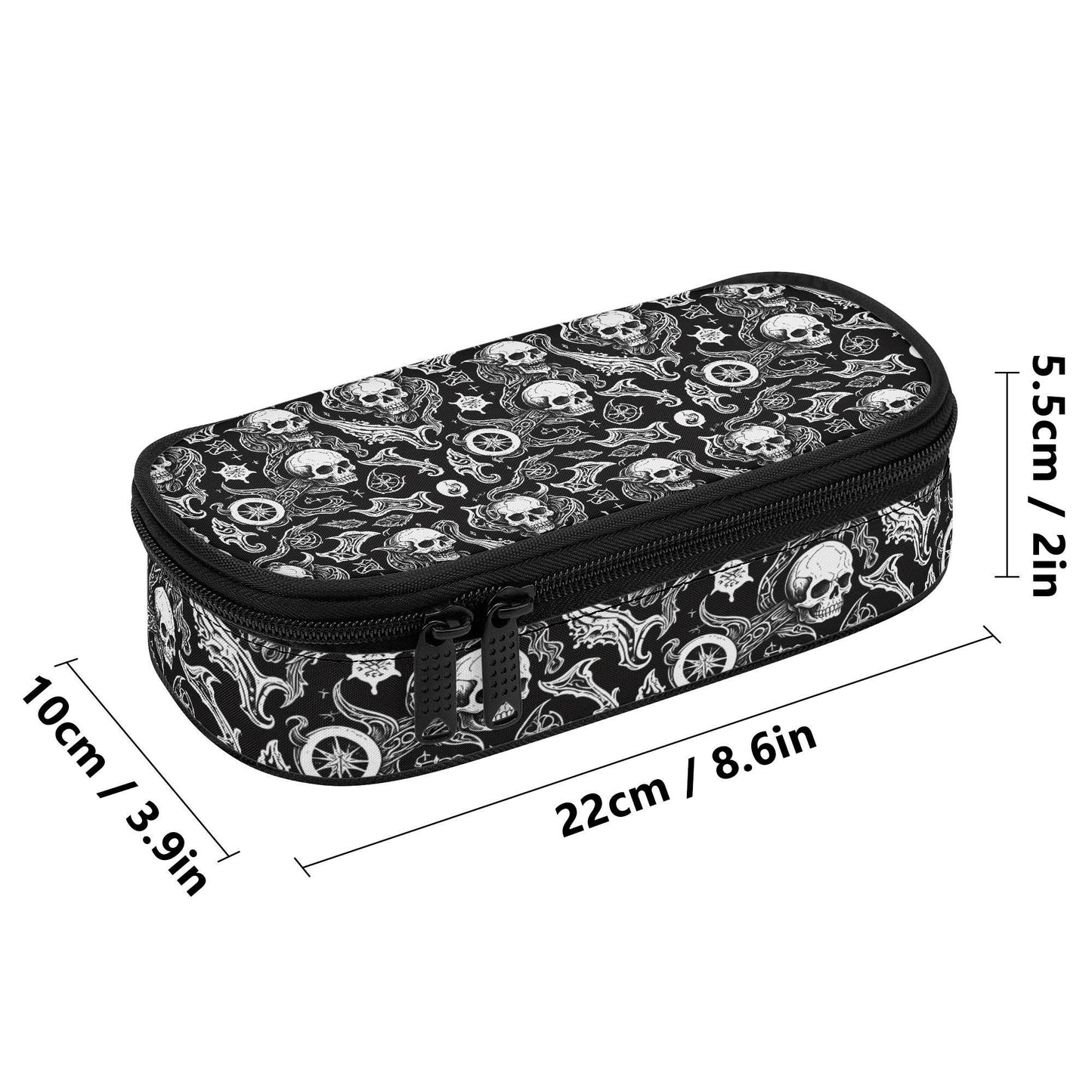 Flying Skulls 3-Layer Pencil and Cosmetic Case - DeRose Seasonal