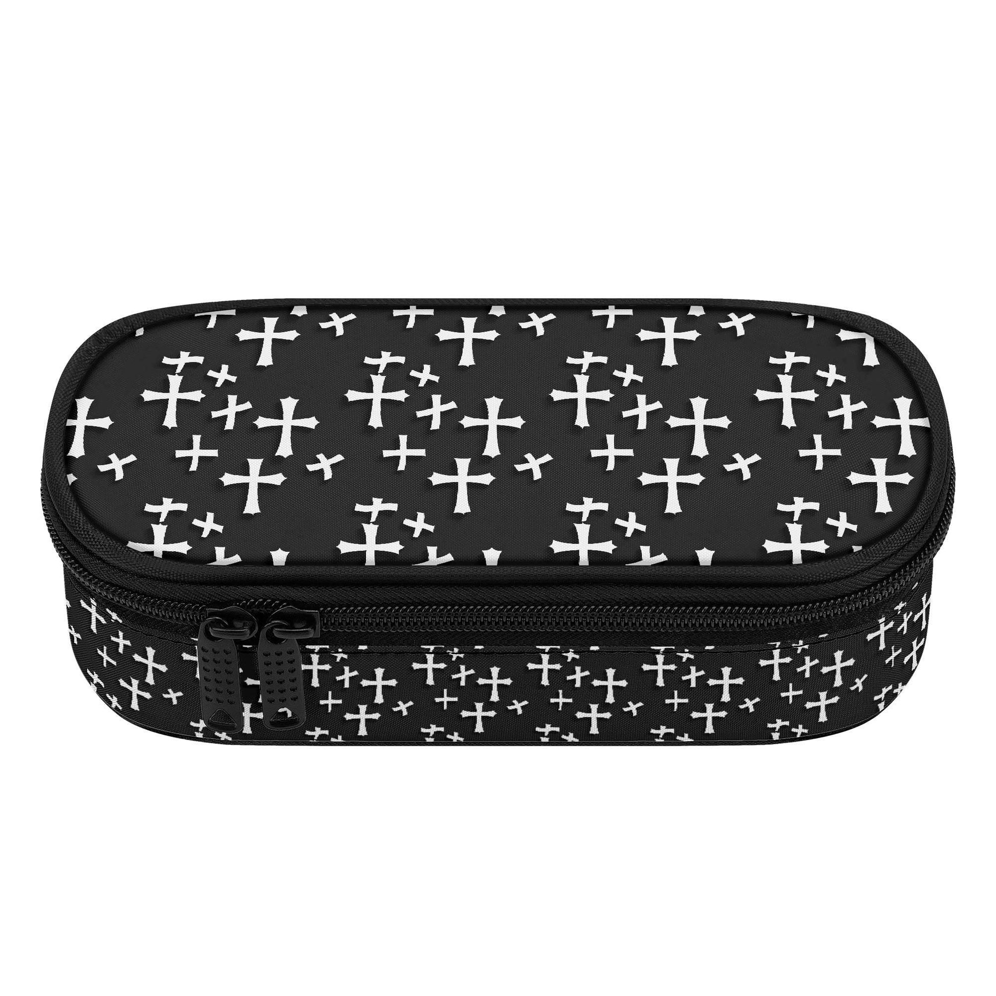 Little Crosses 3-Layer Pencil and Cosmetic Case - DeRose Seasonal