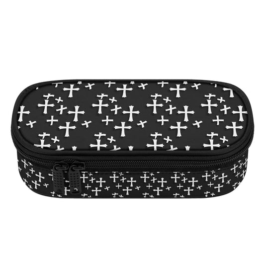 Little Crosses 3-Layer Pencil and Cosmetic Case - DeRose Seasonal