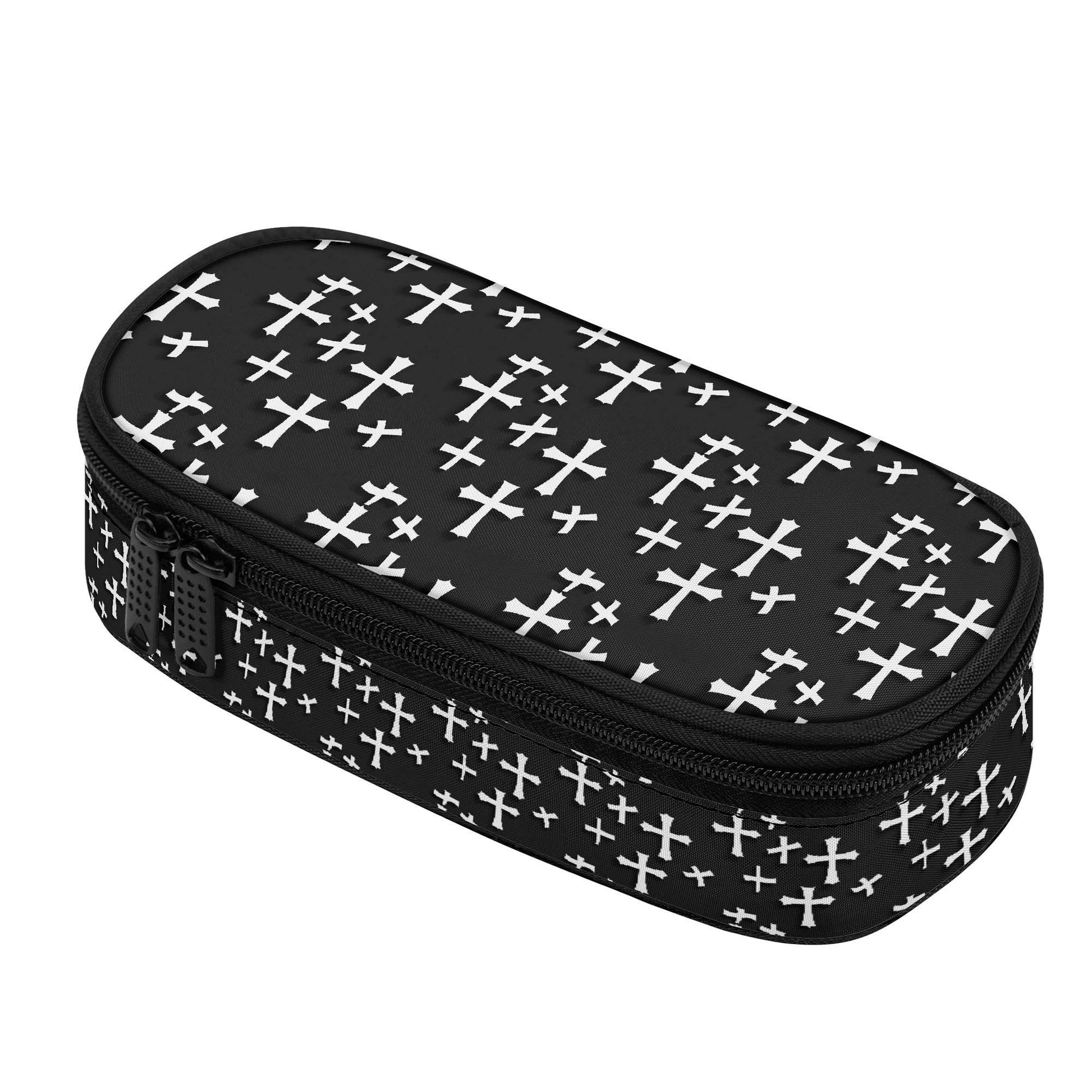 Little Crosses 3-Layer Pencil and Cosmetic Case - DeRose Seasonal
