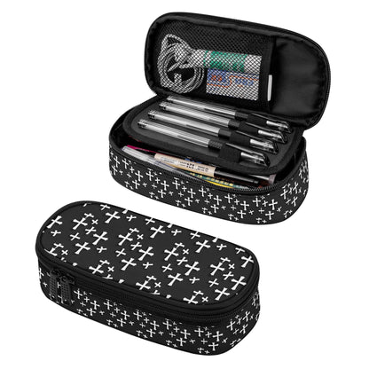 Little Crosses 3-Layer Pencil and Cosmetic Case - DeRose Seasonal