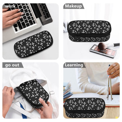 Little Crosses 3-Layer Pencil and Cosmetic Case - DeRose Seasonal