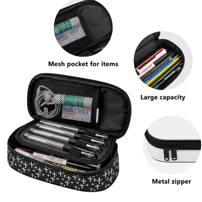 Little Crosses 3-Layer Pencil and Cosmetic Case - DeRose Seasonal