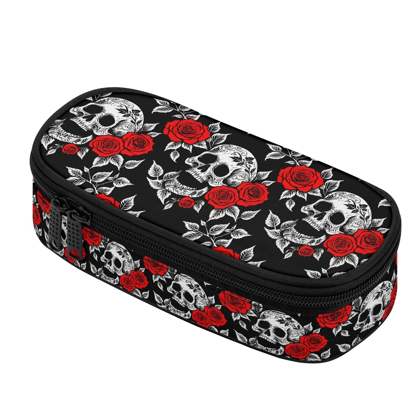 Red Skull Rose 3-Layer Pencil and Cosmetic Case - DeRose Seasonal