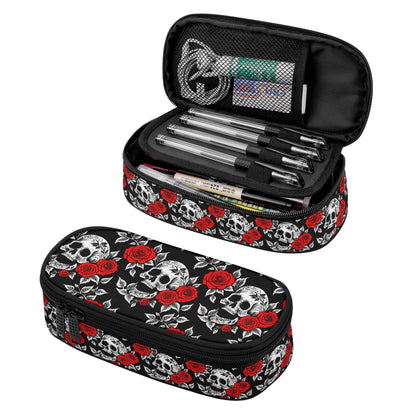 Red Skull Rose 3-Layer Pencil and Cosmetic Case - DeRose Seasonal