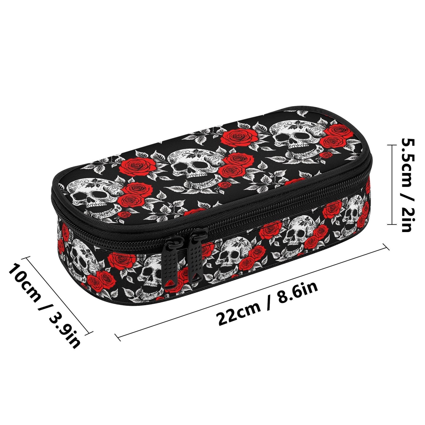 Red Skull Rose 3-Layer Pencil and Cosmetic Case - DeRose Seasonal