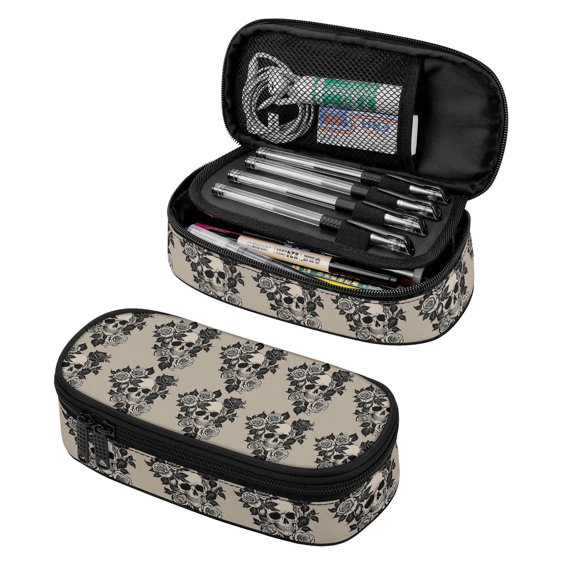 Gothic Tan 3-Layer Pencil and Cosmetic Case - DeRose Seasonal