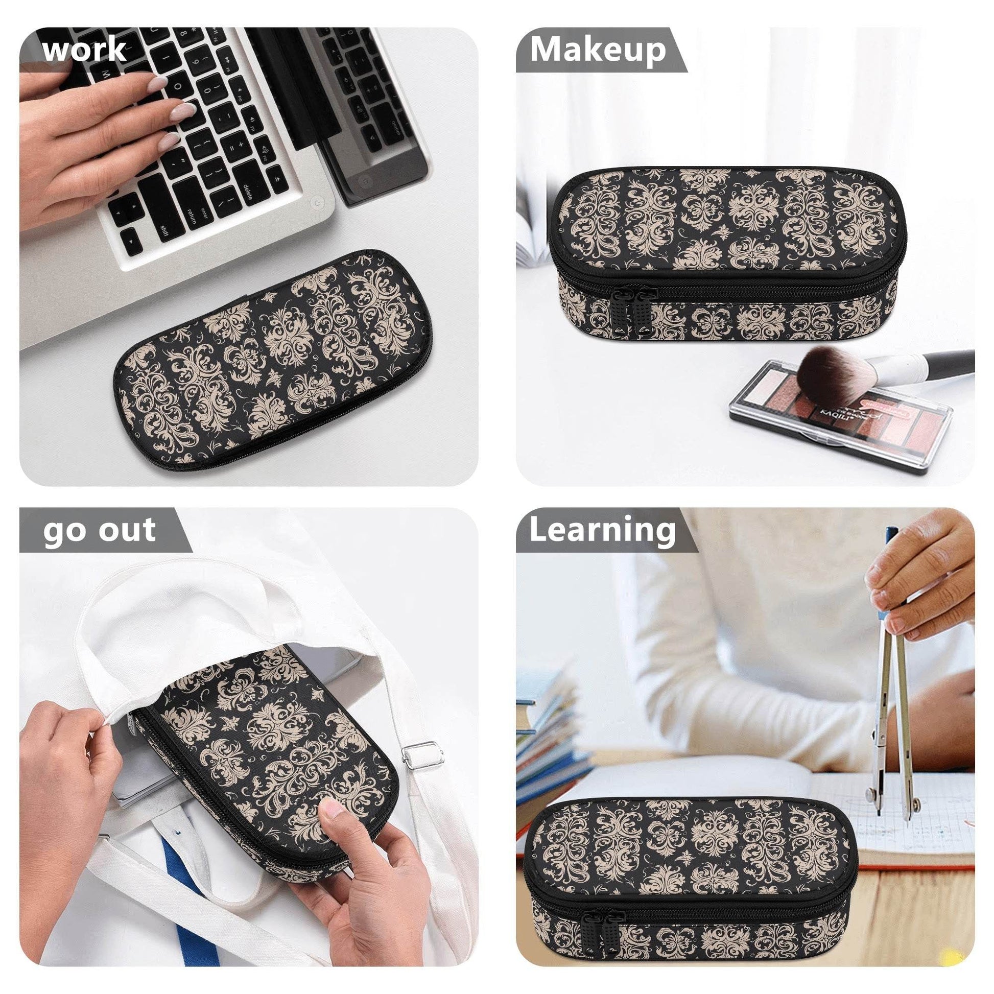 Gothic Emblem 3-Layer Pencil and Cosmetic Case - DeRose Seasonal