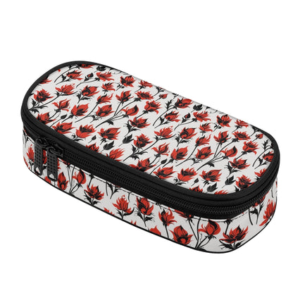 Floral Fire 3-Layer Pencil and Cosmetic Case - DeRose Seasonal