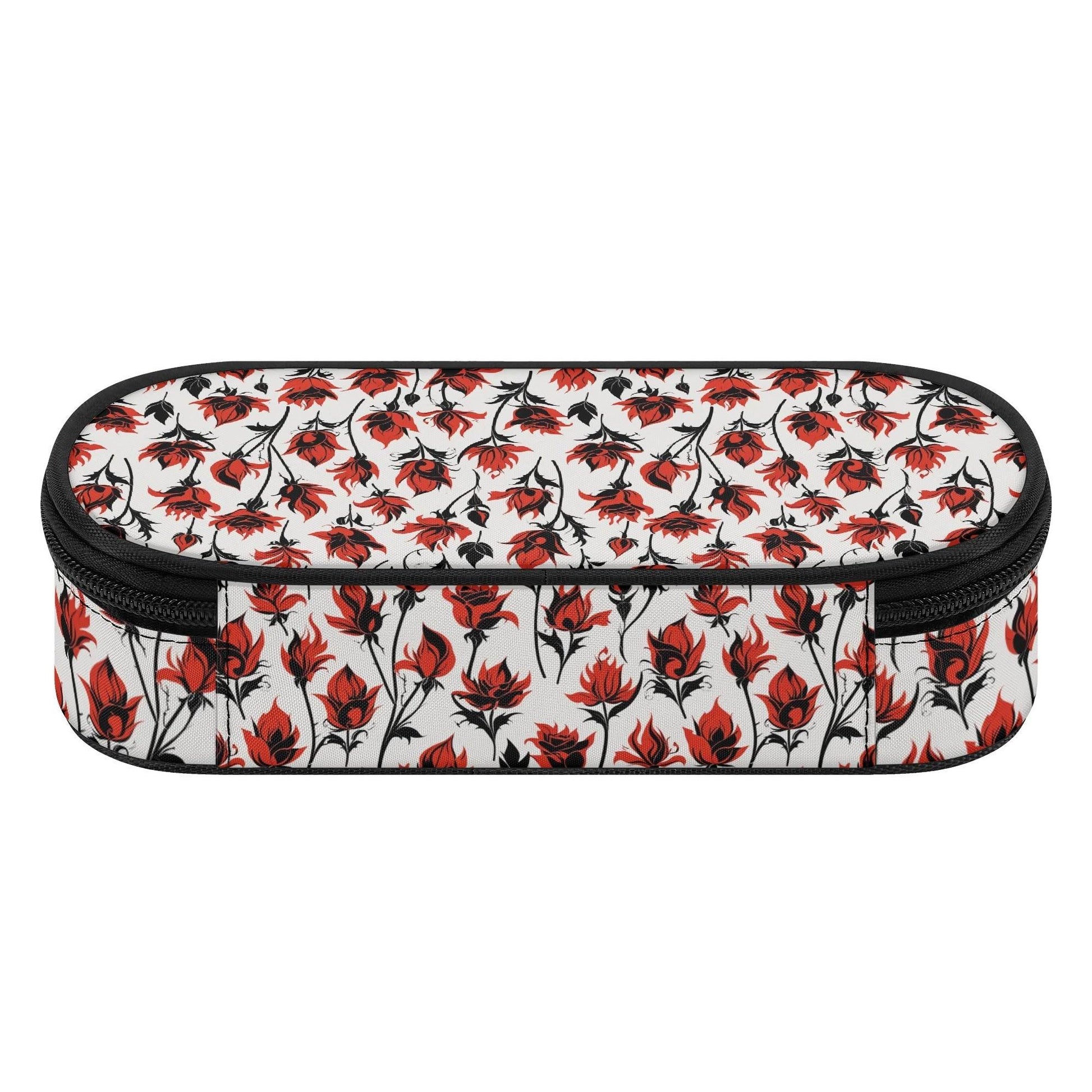 Floral Fire 3-Layer Pencil and Cosmetic Case - DeRose Seasonal