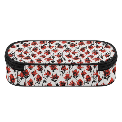Floral Fire 3-Layer Pencil and Cosmetic Case - DeRose Seasonal