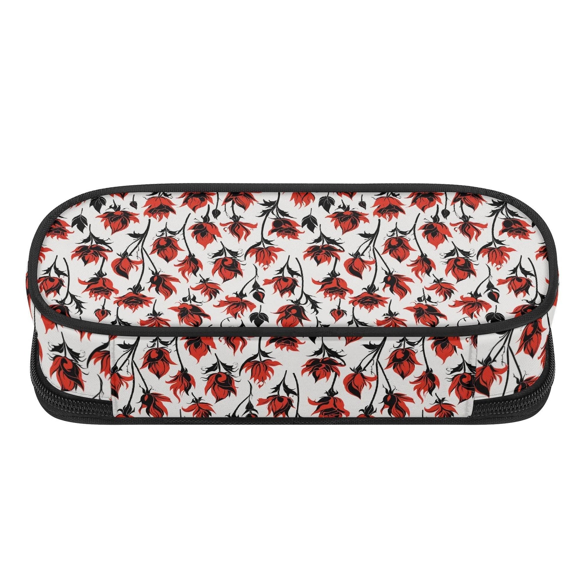 Floral Fire 3-Layer Pencil and Cosmetic Case - DeRose Seasonal