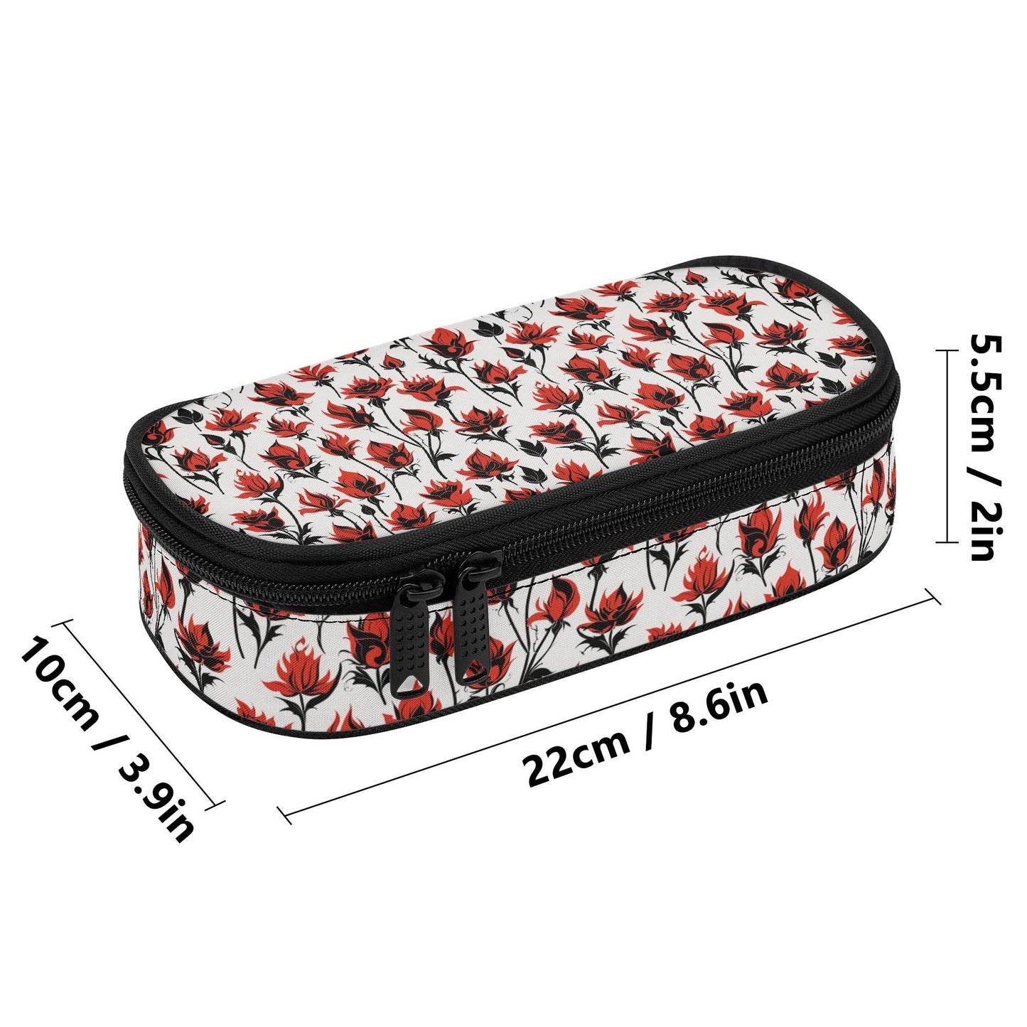 Floral Fire 3-Layer Pencil and Cosmetic Case - DeRose Seasonal
