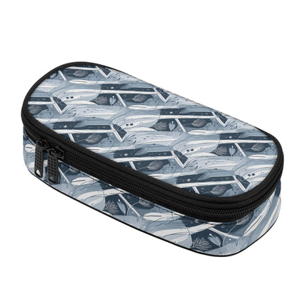 Blue Wind 3-Layer Pencil and Cosmetic Case - DeRose Seasonal