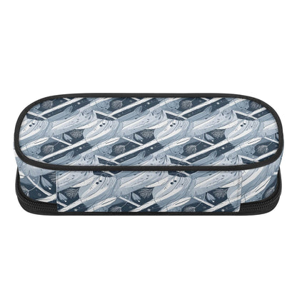 Blue Wind 3-Layer Pencil and Cosmetic Case - DeRose Seasonal