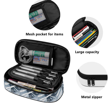 Blue Wind 3-Layer Pencil and Cosmetic Case - DeRose Seasonal