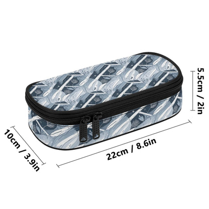 Blue Wind 3-Layer Pencil and Cosmetic Case - DeRose Seasonal