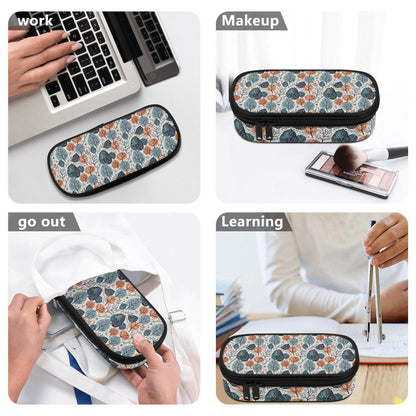 Freezing Leaves 3-Layer Pencil and Cosmetic Case - DeRose Seasonal