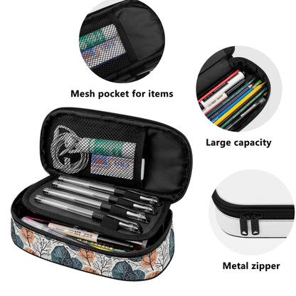 Freezing Leaves 3-Layer Pencil and Cosmetic Case - DeRose Seasonal