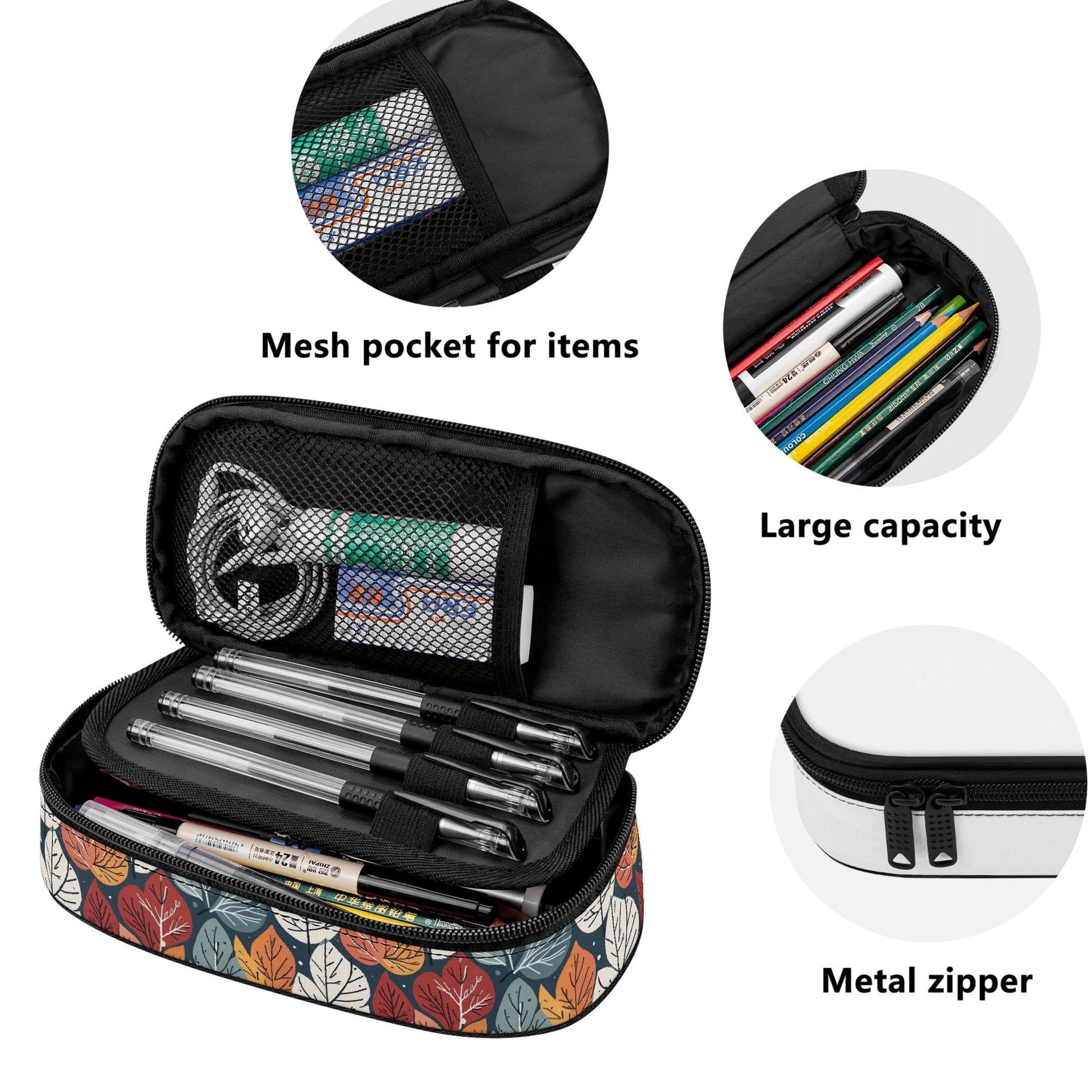 Fall Into Winter 3-Layer Pencil and Cosmetic Case - DeRose Seasonal