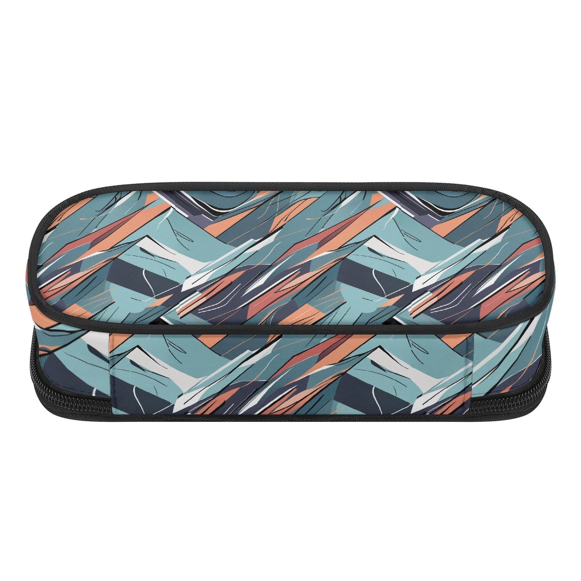 Abstract Breeze 3-Layer Pencil and Cosmetic Case - DeRose Seasonal