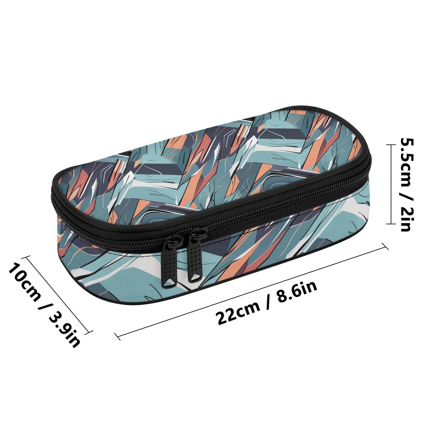 Abstract Breeze 3-Layer Pencil and Cosmetic Case - DeRose Seasonal