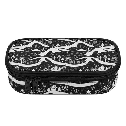 Winter Town 3-Layer Pencil and Cosmetic Case - DeRose Seasonal
