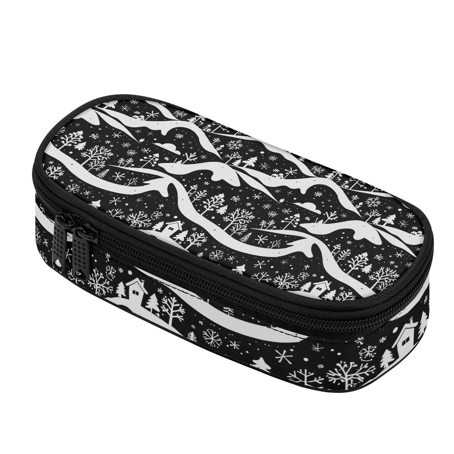 Winter Town 3-Layer Pencil and Cosmetic Case - DeRose Seasonal