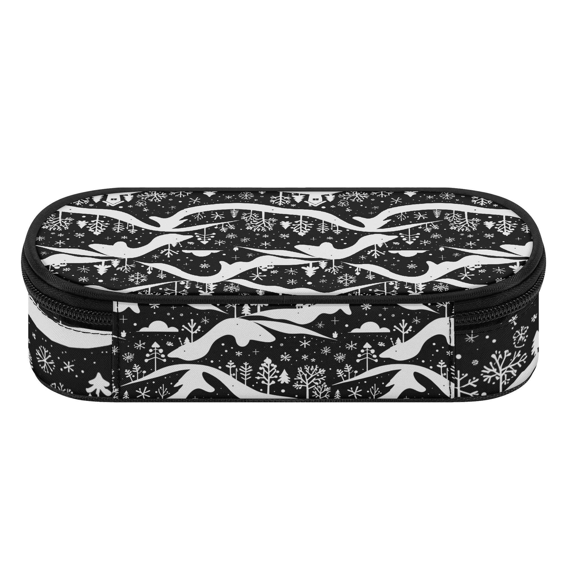 Winter Town 3-Layer Pencil and Cosmetic Case - DeRose Seasonal