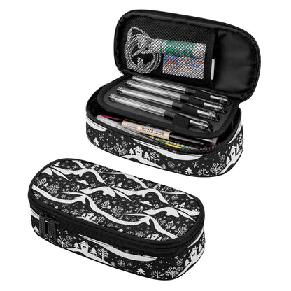 Winter Town 3-Layer Pencil and Cosmetic Case - DeRose Seasonal