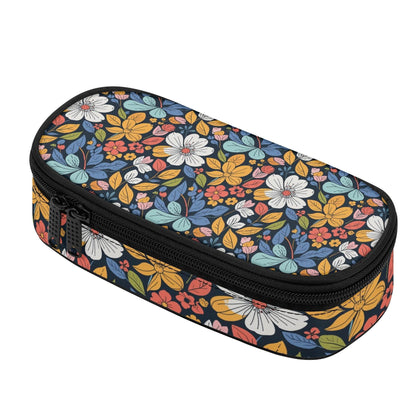 Bright Flowers 3-Layer Pencil and Cosmetic Case - DeRose Seasonal