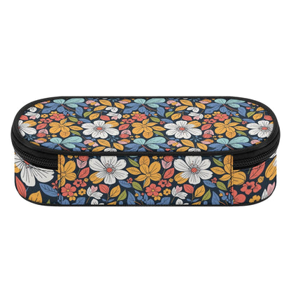 Bright Flowers 3-Layer Pencil and Cosmetic Case - DeRose Seasonal